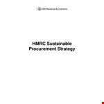 Sustainable Procurement Strategy example document template