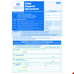 Child Support Agreement Template for Legal Purposes example document template 