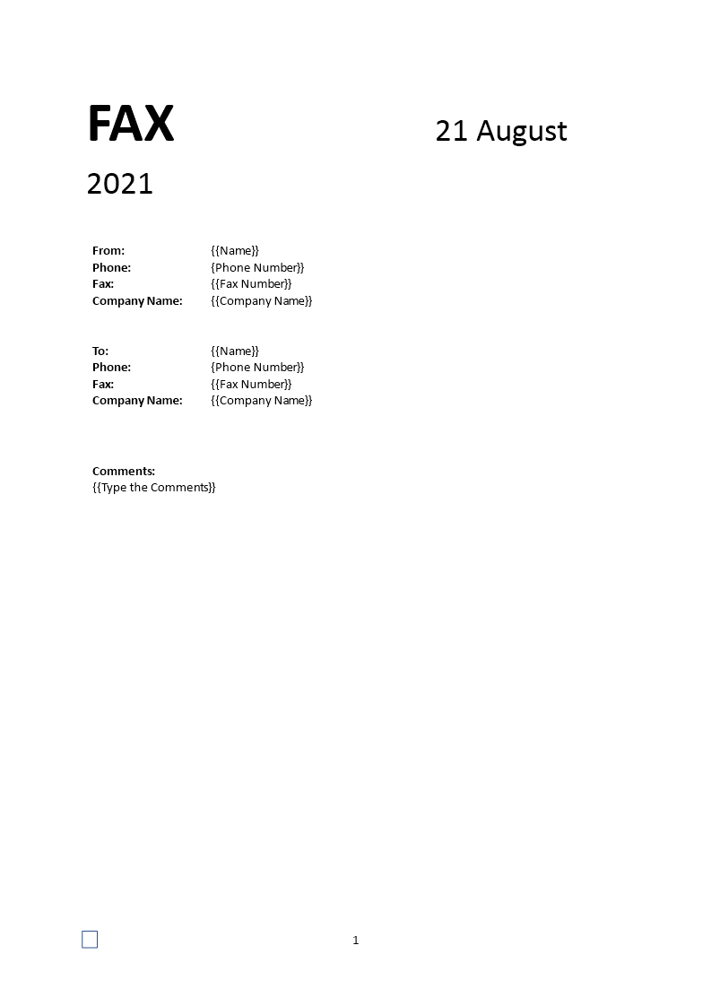 fax cover sheet free