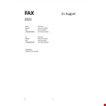 Fax Cover Sheet Free example document template