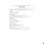 Finance Internship Resume Sample And Template example document template