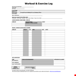 Download Our Workout Template for Effective Weight and Exercise Tracking example document template