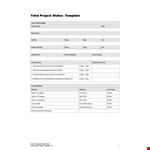 Project Status Report Template | Green & Yellow example document template