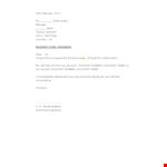 Fund Transfer Confirmation Letter Example example document template