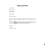 Job Offer Decline Template example document template