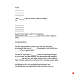 Create an Impressive Promotion Letter - Free Templates Available example document template