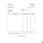 Hourly Service Invoice Template Word example document template 