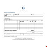 Create Accurate Estimates with Our Easy-to-Use Template example document template