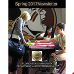 Spring Newsletter for Sport Management: Updates for Management, Sports, and Students example document template 