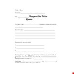 Request Price example document template 