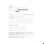 Request Price example document template