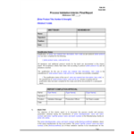 Process Validation Report - Efficiently Validate Your Batch with Accurate Reports example document template