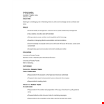 Marketing College Student Resume example document template