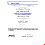 Commercial Real Estate Sales Plan Template example document template