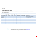Editorial Content Calendar example document template