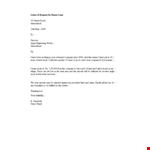 Home Loan Application Letter example document template
