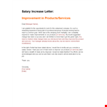 Requesting Manager for a Salary Increase Letter example document template