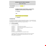 Custom Payment Agreement Template for Projects example document template