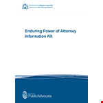 Enduring Power of Attorney - Protect Your Interests example document template