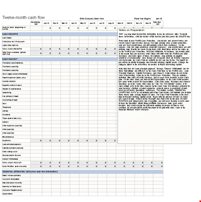 Cash Flow Statement Spreadsheet