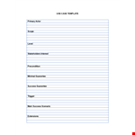 Get Success Guaranteed with Our Use Case Template example document template