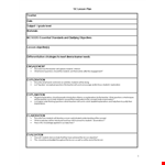 Create Effective Lesson Plans |  Lesson Plan Template example document template