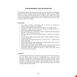 Case Management Aide Job Description example document template