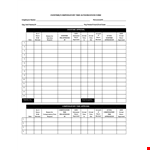 Overtime Compensatory Time Form | Authorized, Actual, Approved Overtime example document template