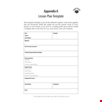 Lesson Plan Template for Teachers example document template