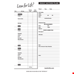 Daily Action example document template