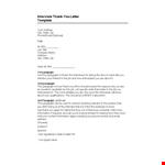 Post Interview Thank You Letter Email example document template 