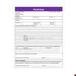 Proposal Template example document template