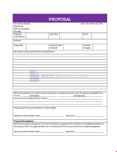 Proposal Template
