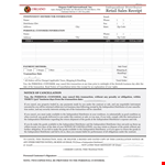 Retail Sales Receipt example document template