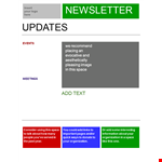 Professional Newsletter Template for Organization | Upcoming Events & Meeting Updates example document template