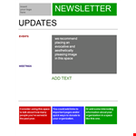 Professional Newsletter Template for Organization | Upcoming Events & Meeting Updates example document template 