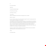 Job Application Letter For Registered Nurse example document template