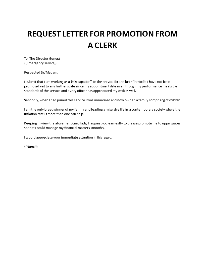 application letter for government promotion