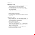 Treasurer Job Description Sample example document template