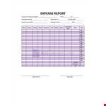 Expense Report Template example document template 