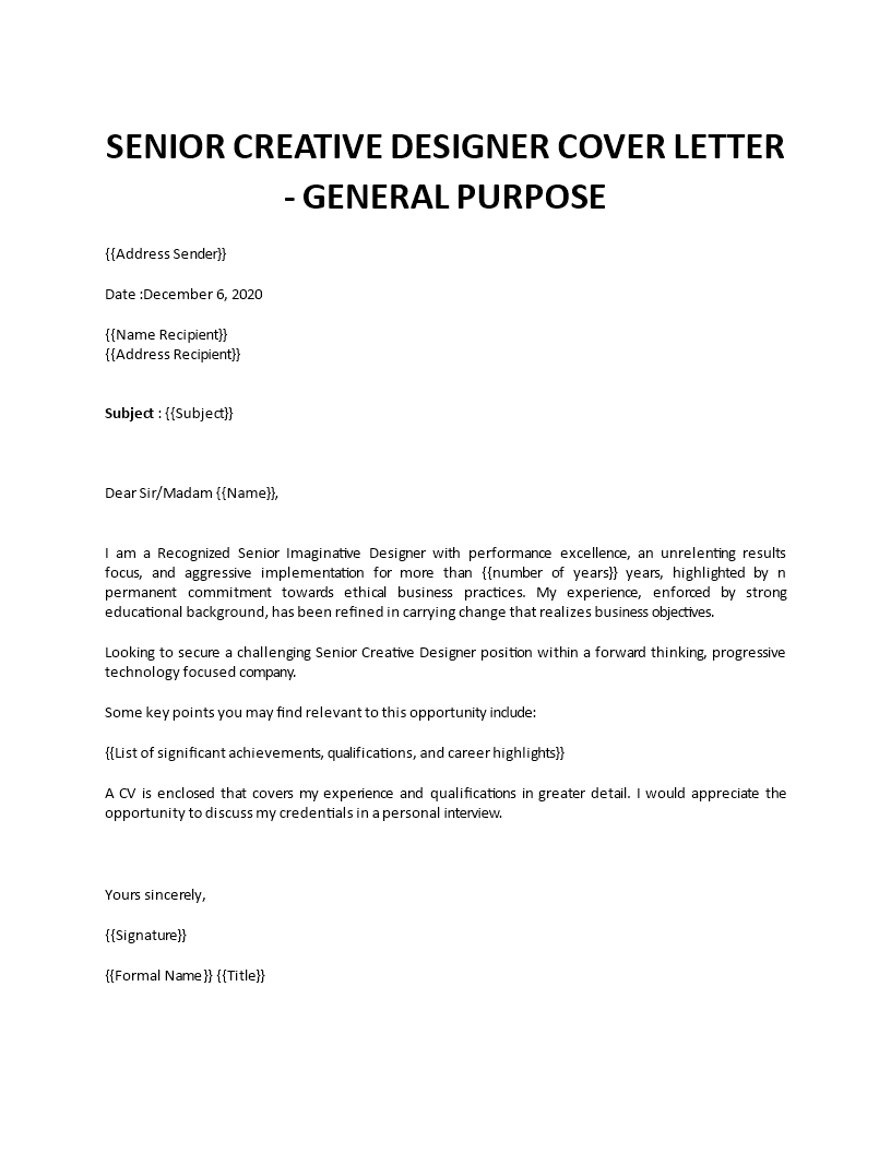 designer cover letter