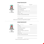 Download Donation Receipt Template - Record Charity Donations example document template