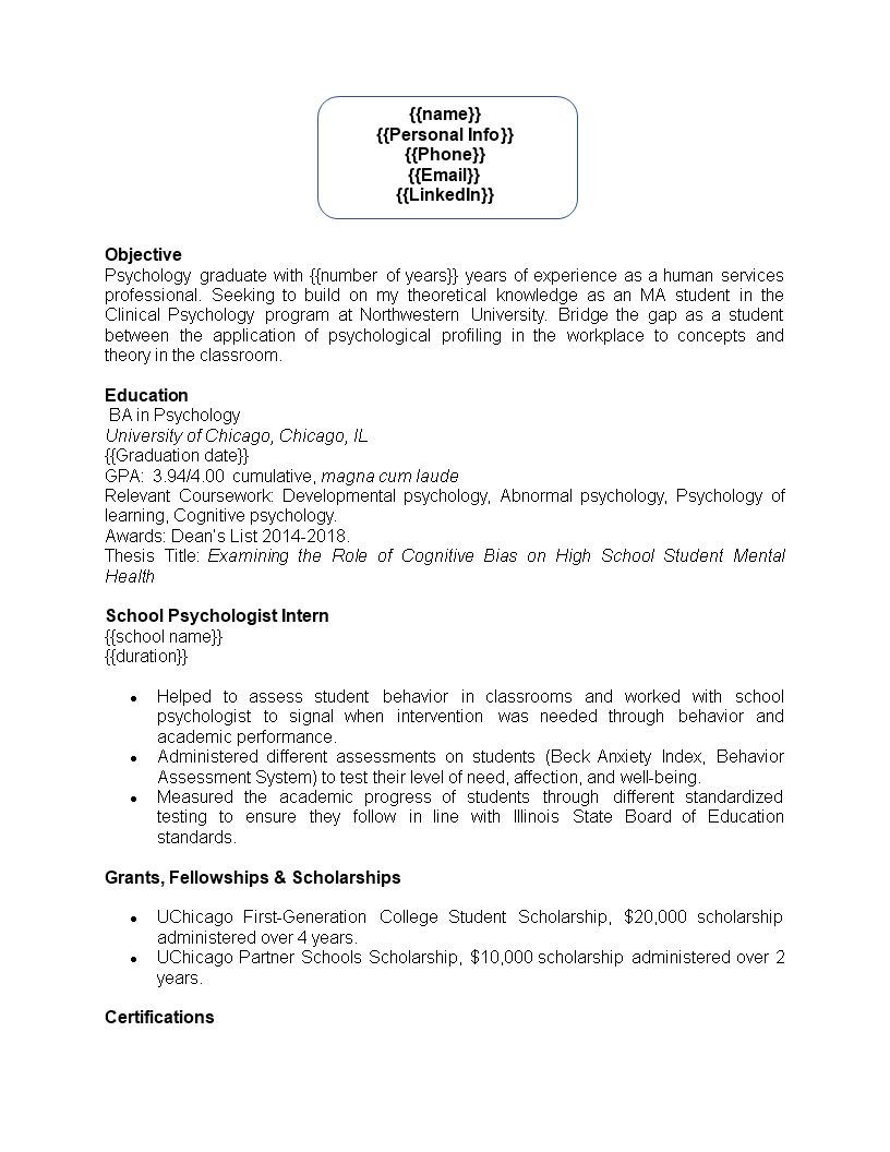 resume for graduate school Main Image resume for graduate school