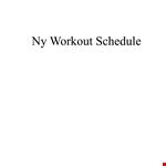 Printable Blank Workout Schedule Template example document template
