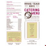 Catering Menu Proposal Template example document template