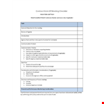 Contract Kick Off - Payment, Performance, Contractor example document template