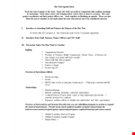 Site Visit Agenda for Staff Program at State example document template