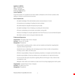Primary School Receptionist example document template 