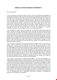 Medical School Personal Statement Example