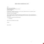 Contract Extension Letter Template example document template